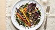 © akirra28 - Artistic Charred Heirloom Carrots and Radicchio with Balsamic