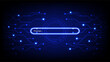 © pics3 - Artificial intelligence concept with glowing search bar and prompt text on futuristic technology circuit