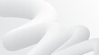 © sapol - White grey blurry fluid wave. geometric compositions with gradient 3d flow shape. Innovation modern background for cover, banner, landing page.