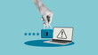 © Andrii - Password security and data protection concept with authentication risk, cyber threat warning and account safety, digital privacy protection, login credentials and cybersecurity awareness