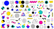 © flavia - Vibrant memphis style geometric shapes and patterns collection for retro design