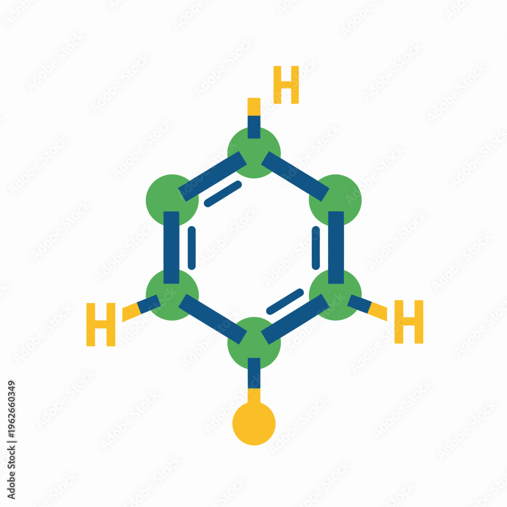 Vektor Molecular Structure: A simple depiction of a chemical molecule ...