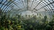 © 행운 행 - 유리천장잇는 온실 식물원 a greenhouse botanical garden with a glass ceiling