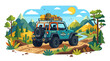© Salim - Green Off-Road Jeep Adventure Vehicle.