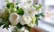 © simba kim - A clean, modern interpretation of white florals layered with fresh green tones and a subtle pop of chartreuse