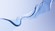 © vpanteon - Elegant transparent blue gradient glass or thin film curve surface - dynamic innovative and clean abstract 3d rendering background.