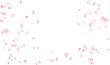 © MdMatiur - Scattered pink rose petals for a romantic wedding invitation and floral background
