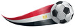 © doom.ko - Soccer ball with the colors of the Egypt flag, realistic effect. vector illustration