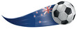 © doom.ko - New Zealand  flag with soccer ball . vector illustration