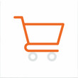 © adVance - Orange shopping cart icon representing online retail and commerce.