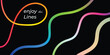 © Nasrin - Vibrant multicolored lines artwork with enjoy the lines text