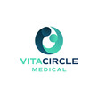 © Shoimatun - Vitacircle medical logo designed with teal and blue circles overlapping. Ideal for healthcare companies branding, medical clinics, and pharmaceutical organizations.