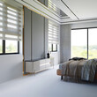 © murattellioglu - 3d render of modern bedroom hotel suite
