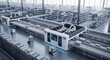 © EveryPixel - Intelligent automated warehouse systems efficiently optimizing modern industrial logistics operations