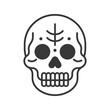 © NikahGeh - A simple black line drawing of a stylized sugar skull