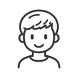 © NikahGeh - A simple black and white illustration of a smiling person