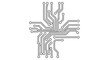 © SHYFUL_STUDIO - Abstract black lines forming a circuit board or electronic pathway design