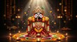 © FestiveFrame Studio  - Jagannath Rath Yatra vibrant rangoli idol hindu festival india culture spiritual devotion god jagannath sacred worship ritual celebration festive animation video background