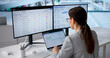© Andrey Popov - Young Female Analyst Conducting Risk Evaluation And Policy Strategy