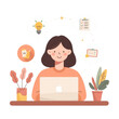 © Wilda - woman working on laptop