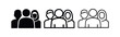 © liubomir118809 - Diverse group of people icon set. Multi-ethnic community and team symbol in different styles.