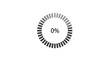 © MDSHAHINUL - Digital progress loading circle icon showing zero percent completion on white background, interface buffering element for website data processing and system update status display graphic