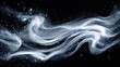 © tow - Realistic vector set of cold air flows isolated on black background, including cool wind motion, blizzard trails with sparkling particles, air conditioner flow, magic energy vortex, and freshness effe