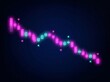 © Yurgentum - A digital illustration of a glowing candlestick chart in pink and teal with a dark background, symbolizing market trends.