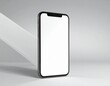 © 海 春 - モダンでシンプルな白のスマートフォンモックアップ。デジタル技術を象徴するクリーンな画面ディスプレイがビジネスやアプリデザインに最適です。