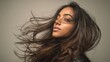 © Adi - Portrait of a Woman with Flowing Hair in Studio Setting