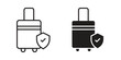© Hunt - Travel insurance icons vector design template simple and clean