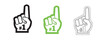 © qureshi - Number one foam finger icons celebrating victory or achievement.