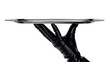 © Iura - Isolated black gloved hand serving a shiny metal tray, elegant formal service presentation