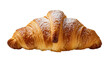 © Iura - Isolated fresh golden croissant dusted with powdered sugar, delicious breakfast pastry
