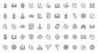 © ASAD - A collection of black and white line art icons depicting various Islamic symbols and objects