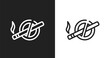© VectorStockDesign - No smoking icon. Linear black, white icon from city park collection. Outline no smoking vector. Thin line symbol isolated on white and black background