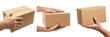 © michael - Hand Carrying Brown Cardboard Box PNG, Delivery Shipping Parcel Package, Courier Logistics Service Isolated on Transparent Background