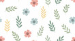 © Amir - Colorful flowers and leaves pattern.