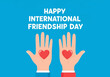 © MDMUSTAKIM - Happy international friendship day illustration on blue background