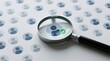 © Maryia - Resume screening during job search with magnifier focused on selected profile icon showing applicant filtering recruiter analysis qualification review and hiring decision workflow