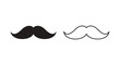 © MdMinul - Mustache icon set black and white Vector