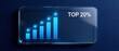 © Siyam - Creative graph, bar graph, blue graph, glowing graph, top 20% composition featuring dramatic contrast, clean aesthetic, detailed textures, perfect for banner design, branding visuals, marketing campai