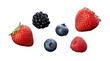 © Samantha - Vibrant assortment of fresh summer berries, including strawberries, blueberries, raspberry, and blackberry.