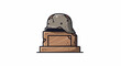 © lele - Old helmet on a stone monument with cracks and pitted surface