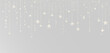 © Alehandro - Minimalist festive hanging lights on soft light grey background overlay design