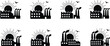 © Niju - Usa map icon set black silhouette collection for design states country geography and american symbols