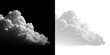 © Liubov - White fluffy cloud floating on a transparent background during daylight hours near the sky