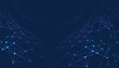 © Abdul Rauf - Dark blue network connections, glowing nodes, futuristic technology background, vector graphic