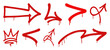 © Rawpixel.com - PNG Red graffiti arrows dripping on transparent background