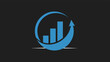 © KFA Graphic - Blue Bar Chart with Upward Arrow and Circular Swirl.